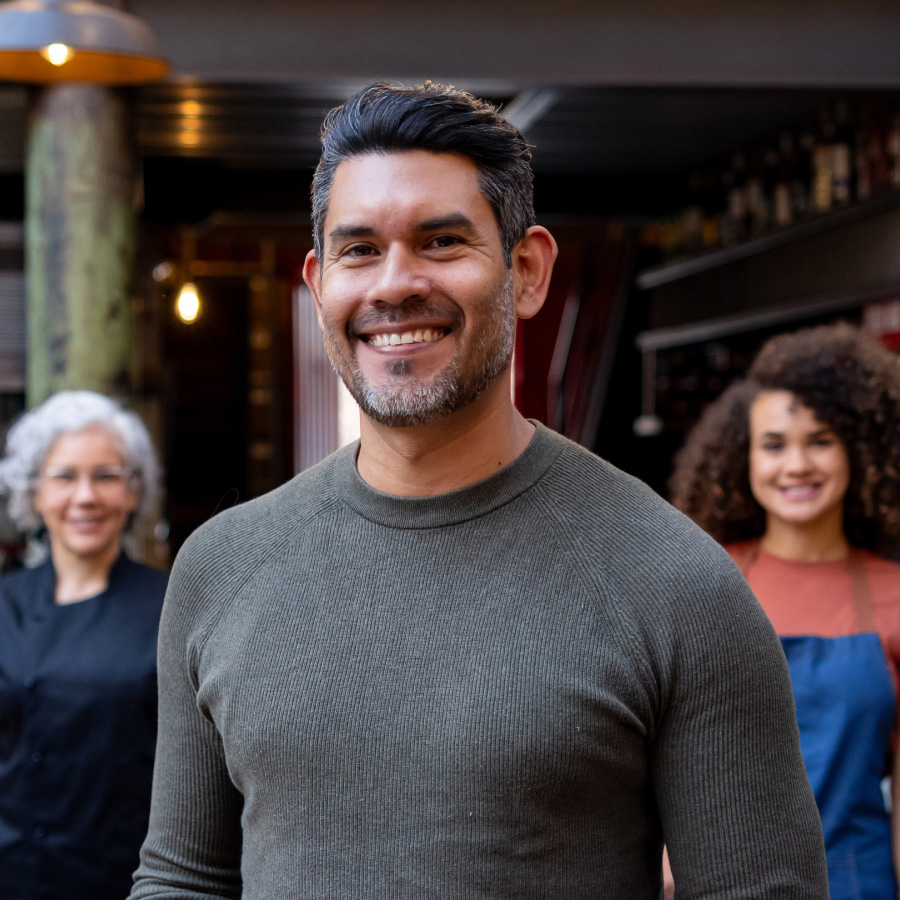 A man smiling 